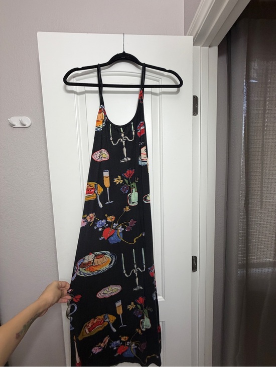 Lisa Says Gah Dresses & Skirts - Lisa Says Gah Black Maxi Dress with Multicolor Party Print